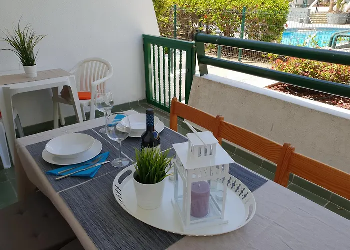 Apartamento Casa Palmera 2 Only 150 Meters To The Beach, Heated Pool, Wifi, Sat-tv, Terrace, Location, Washing Machine Playa de las Americas (Tenerife)